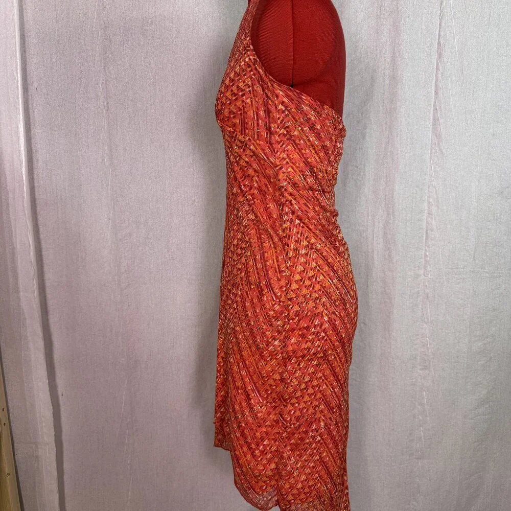 My Michelle Womens Dress Size S Hi Low Geometric print Sleeveless Open Back E425 - Picture 4 of 13